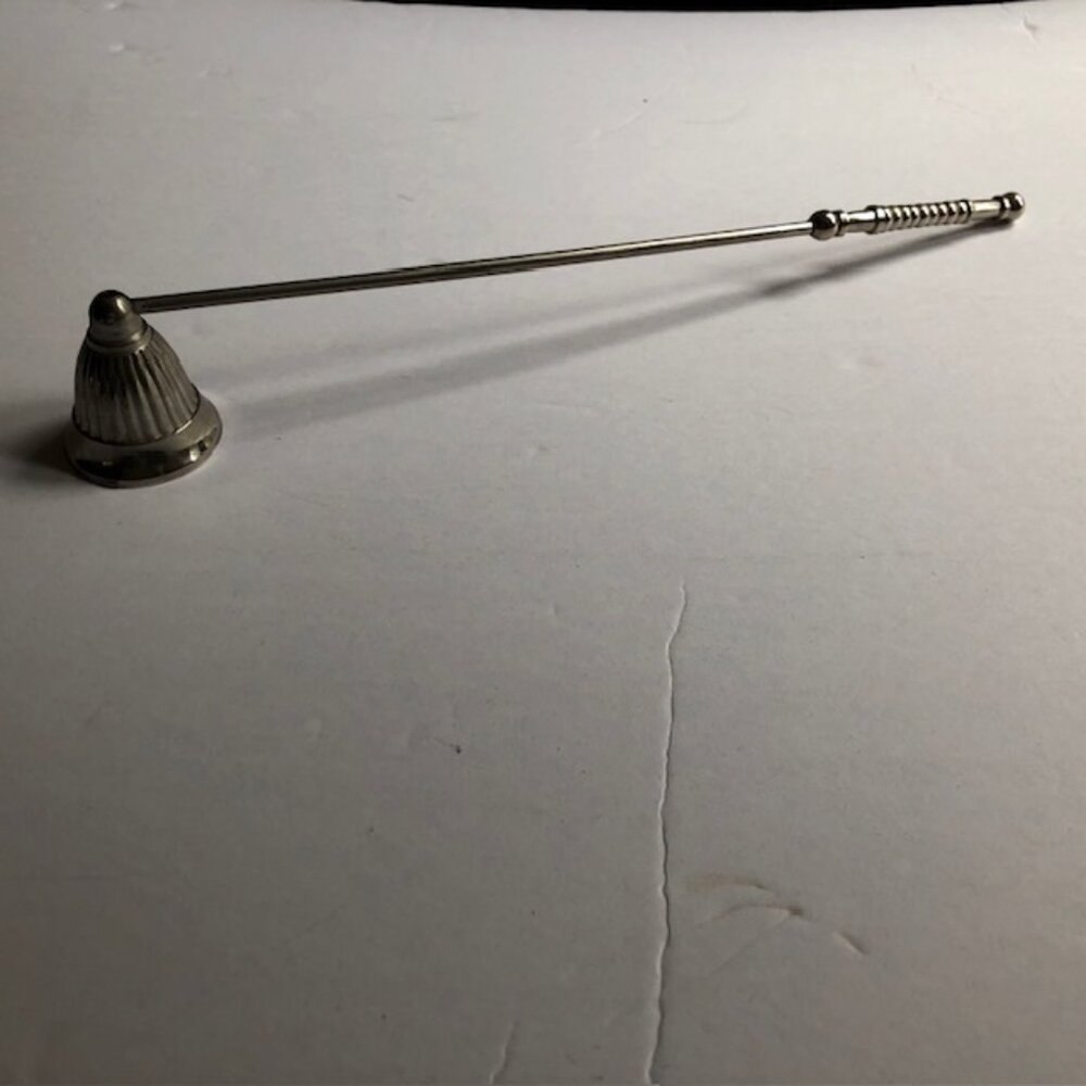 VintageMidCentury  Silver Metal Articulated Candle Snuffer